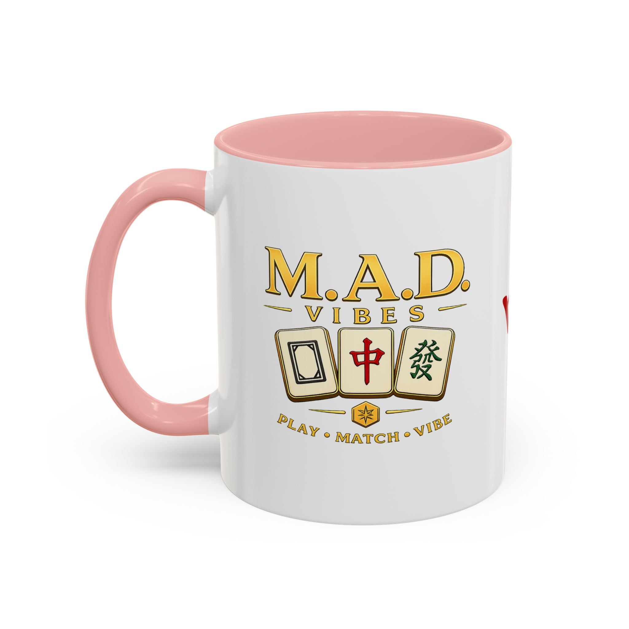 Mahjong Tile Accent Coffee Mug — Chinese Characters Mahjong Design (11/15oz)