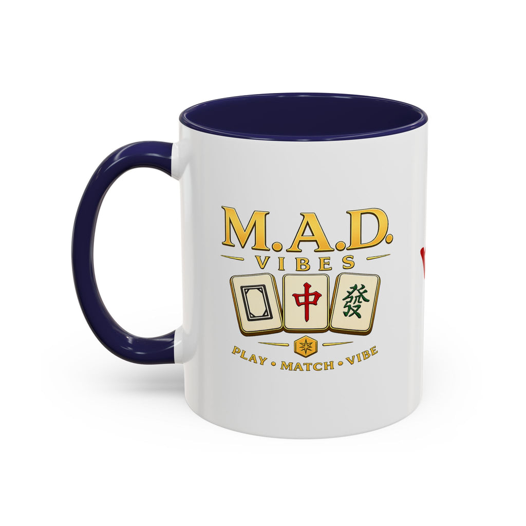 Mahjong Tile Accent Coffee Mug — Chinese Characters Mahjong Design (11/15oz)
