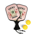 Pickleball Paddles — "Lucky Swing" Floral Mahjong Design Set (2 Paddles + 2 Balls)