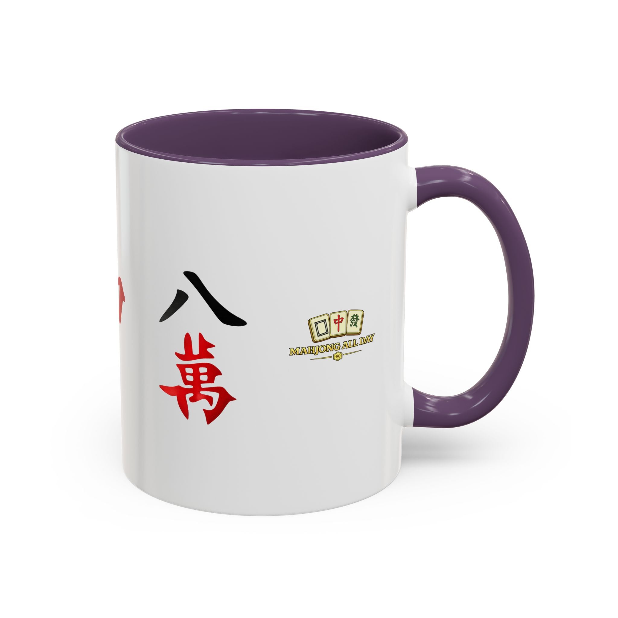 Mahjong Tile Accent Coffee Mug — Chinese Characters Mahjong Design (11/15oz)
