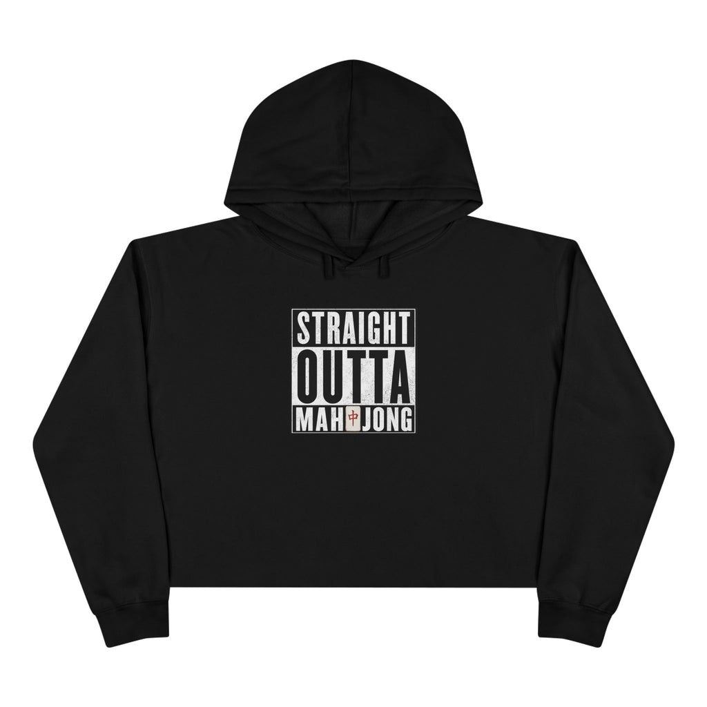 Straight Outta Mahjong Crop Hoodie