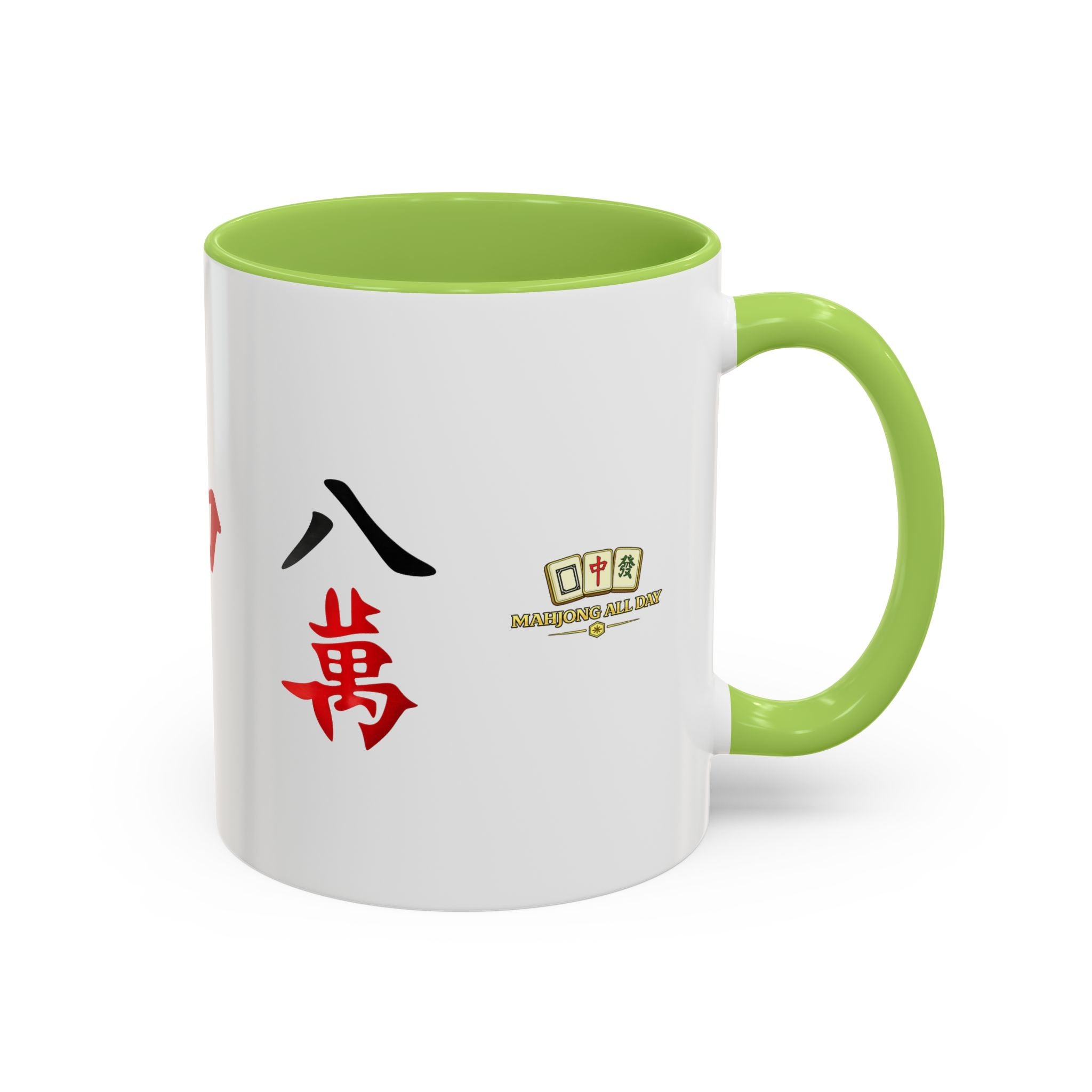 Mahjong Tile Accent Coffee Mug — Chinese Characters Mahjong Design (11/15oz)