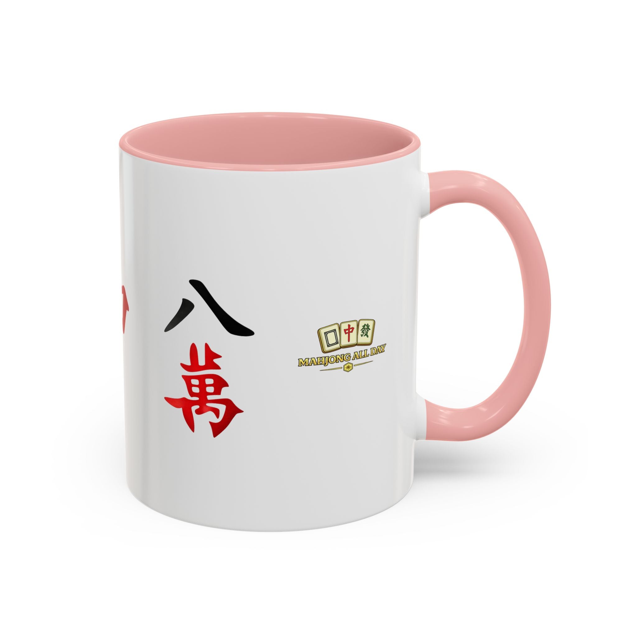 Mahjong Tile Accent Coffee Mug — Chinese Characters Mahjong Design (11/15oz)