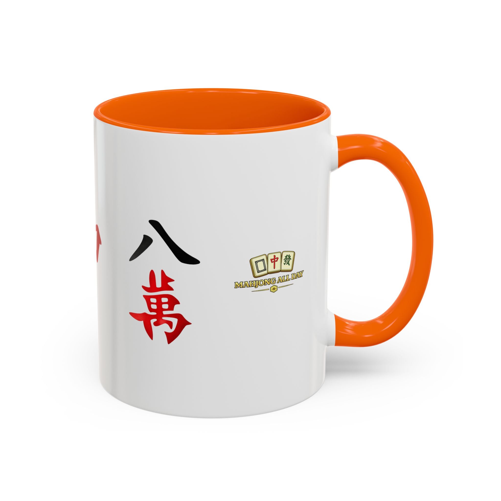Mahjong Tile Accent Coffee Mug — Chinese Characters Mahjong Design (11/15oz)