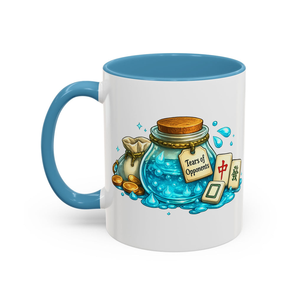 Mahjong Coffee Mug — "Warning! Contents may include Caffeine and Crushed Mahjong Dreams" Accent Mug