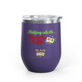 Mahjong Wine Tumbler 12oz — "Mahjong rule #1: Blame the Shuffle." Insulated Cocktail Cup