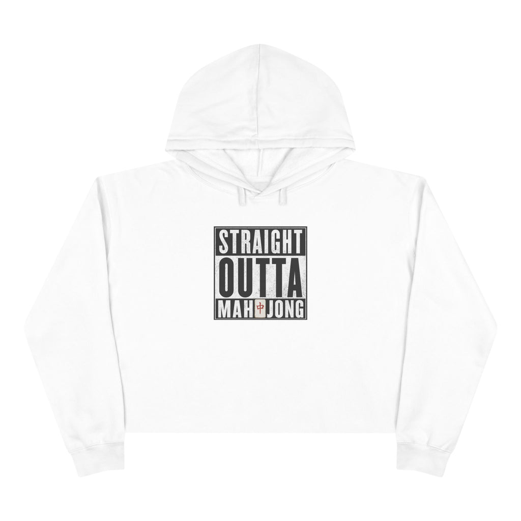 Straight Outta Mahjong Crop Hoodie